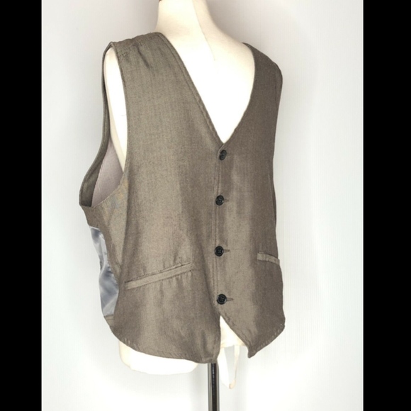 Sovereign Code men's XL vest Brown Herringbone - Picture 4 of 8